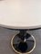 Table Basse Ronde Noire avec Socle en Laiton de Thonet, 1980s 8