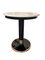 Round Black Coffee Table with Brass Base from Thonet, 1980s, Image 1