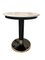 Table Basse Ronde Noire avec Socle en Laiton de Thonet, 1980s 1