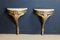 Wall Consoles in Golden Wood, Set of 2 1