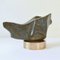 Sculpture Vintage en Marbre Vert Mousse sur Socle en Bronze par Alice Ward, 1960s 8