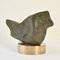 Sculpture Vintage en Marbre Vert Mousse sur Socle en Bronze par Alice Ward, 1960s 2