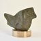 Vintage Moss Green Marble Sculpture on Bronze Plinth by Alice Ward, 1960s 2