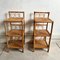 Mid-Century Bamboo and Rattan Bedside Tables, Set of 2 2