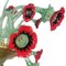 Lustre Floral avec Coquelicots Rouges par Bottega Veneziana 3