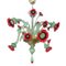 Floral Chandelier with Red Poppies by Bottega Veneziana 1