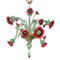 Floral Chandelier with Red Poppies by Bottega Veneziana, Image 1