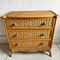 Vintage Bamboo and Wicker Chest of Drawers, Image 4