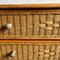 Cassettiera vintage in bambù e vimini, Immagine 3
