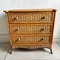 Vintage Bamboo and Wicker Chest of Drawers 1