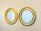 Round Mirrors in Yellow Lacquered Wood, 1970s, Set of 2, Image 7