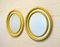 Round Mirrors in Yellow Lacquered Wood, 1970s, Set of 2, Image 4