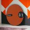 Calendrier Mural Orange Space Age, Italie, 1970s 2