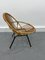 Dutch Rattan and Metal Chair from Rohé Noordwolde, 1950s, Image 2