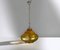Portuguese Pear-Shaped Amber Glass Hanging Lamp, 1970s 5