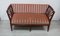 2-Seater Sofa in Walnut with Rose Upholstery 1900s 1