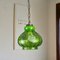 Lámparas colgantes portuguesas de vidrio verde y ámbar, años 70. Juego de 2, Imagen 11