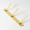 Mid-Century Gold Anodized Aluminium Wall Coat Rack, 1960s 4