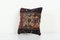 Turkish Oushak Cushion Cover in Dark Brown Wool, Image 2