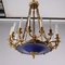 Lámpara de araña dorada de restauración vintage, Imagen 10