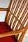 Rocking Chair in Oak with Wool Fabric by Hans Wegner, 1950s 7