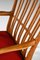 Rocking Chair in Oak with Wool Fabric by Hans Wegner, 1950s, Image 7