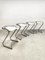 Swedish Chrome Stools by Borge Lindau and Bo Lindekrantz, 1970s, Set of 4 2