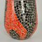 Hohe Mosaikvase in Schwarz & Rot, 1960er 7