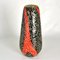 Tall Black and Red Mosaic Vase, 1960s 2