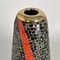 Tall Black and Red Mosaic Vase, 1960s 4