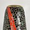 Tall Black and Red Mosaic Vase, 1960s 5