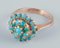 Danish Goldsmith 14 Karat Gold Ring Adorned with Turquoise, 1930s 4