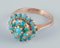 Danish Goldsmith 14 Karat Gold Ring Adorned with Turquoise, 1930s, Image 4