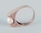 Danish Goldsmith 14 Karat Gold Ring with Pearl 4