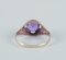Danish Goldsmith 14 Karat Gold Ring with Light Violet Semi-Precious Gemstone, 1930s 6