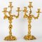 Large Gilt Bronze Candleholders, Set of 2 2