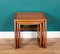 Tables Gigognes Burlington Vintage en Teck, 1960s, Set de 3 5