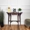 Mid-Century Italian Wood Brass Wall Console Table, 1950s 3