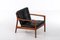 USA-75 Lounge Chair in Black Leather attributed to Folke Olsson for Dux, 1960s 6