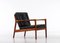 Folke Olsson zugeschriebener USA-75 Sessel aus schwarzem Leder für Dux, 1960er 2