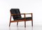 USA-75 Lounge Chair in Black Leather attributed to Folke Olsson for Dux, 1960s, Image 2