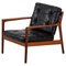 USA-75 Lounge Chair in Black Leather attributed to Folke Olsson for Dux, 1960s 1