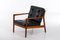 USA-75 Lounge Chair in Black Leather attributed to Folke Olsson for Dux, 1960s 4