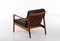 USA-75 Lounge Chair in Black Leather attributed to Folke Olsson for Dux, 1960s, Image 5