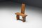 Vintage French Brutalist Monoxylite Chair, 1950s, Image 4