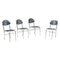 Postmodern Italian Aluminum Chairs, 1980s, Set of 4 1