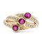 Vintage 14k Yellow Gold Ring with Rubies and Diamonds, 1970s 1