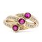 Vintage 14k Yellow Gold Ring with Rubies and Diamonds, 1970s, Image 1