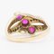 Bague Vintage en Or Jaune 14k avec Rubis et Diamants, 1970s 6