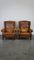 Vintage Sheep Leather Wing Chairs, Set of 2 1